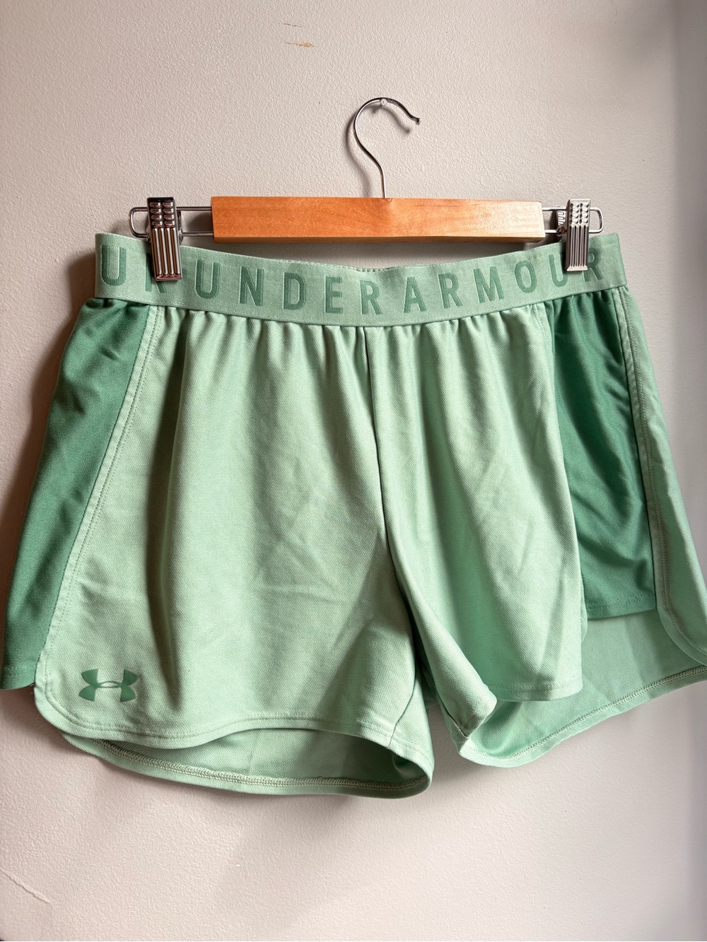 Under Armour Women's Mint Green Performance Running Shorts